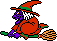 Sprite de la version FC & NES de la Mamie Sorcière